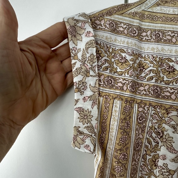 Lucky Brand Brown, Pink and  White Floral Blouse - Picture 3 of 13